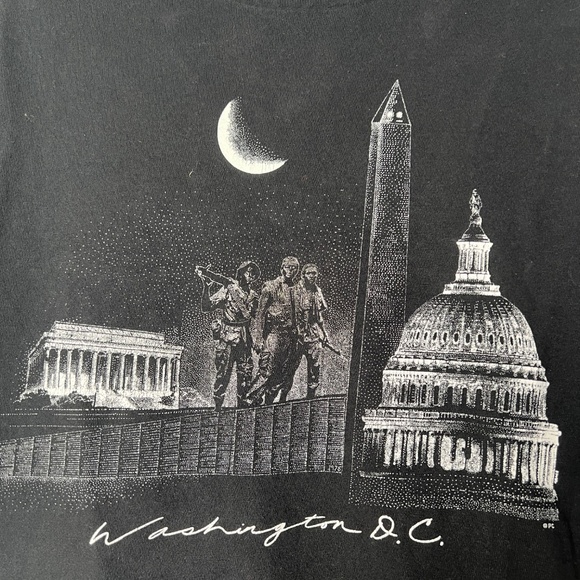 Delta Black Washington DC White House Graphic Short Sleeve T-Shirt Medium - Picture 3 of 7